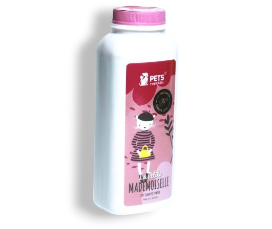PETS REPUBLIC DRY SHMPOO POWDER MADEMOISELLE 200ML | "بودرة شامبو جافة للحيوانات الأليفة من بيتس ريبابليك ماداموازيل 200 مل"