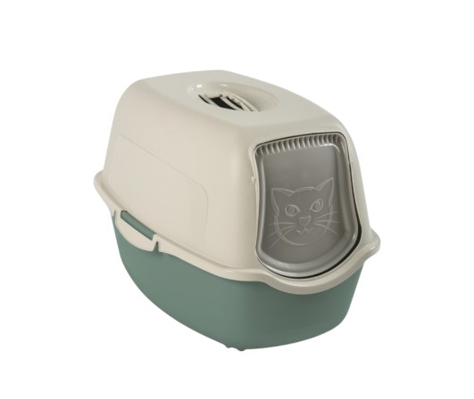 Mia Litter Box With Carbon Filter-Green | ميا لتر بوكس وذ كاربون فلتر - جرين
