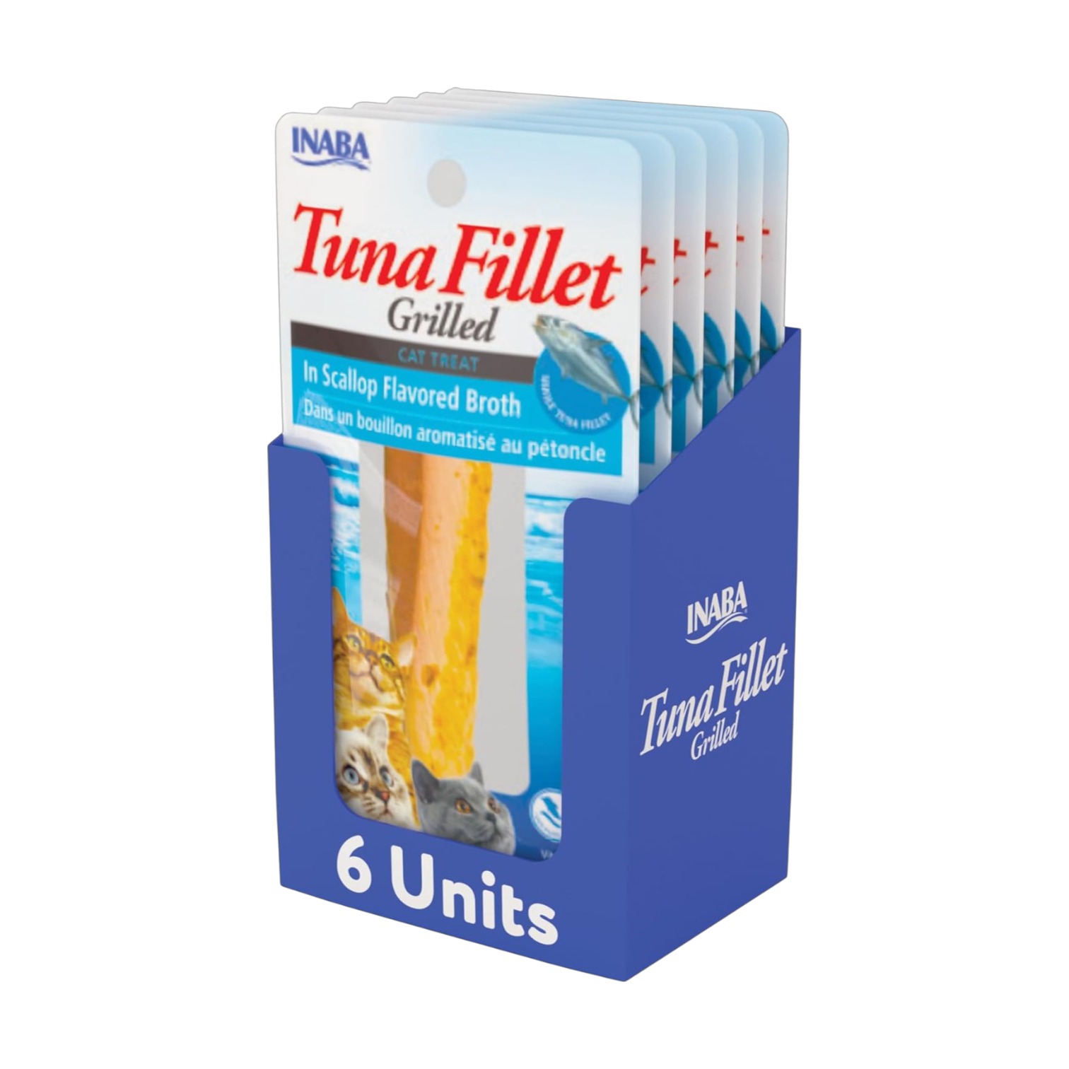 INABA Grilled Tuna Fillet in Scallop Flavored Broth 15g x 6 Packs | إينابا جريلد تونا فيليه إن سكالوب فليفر بروث ١٥غ × ٦ باكس