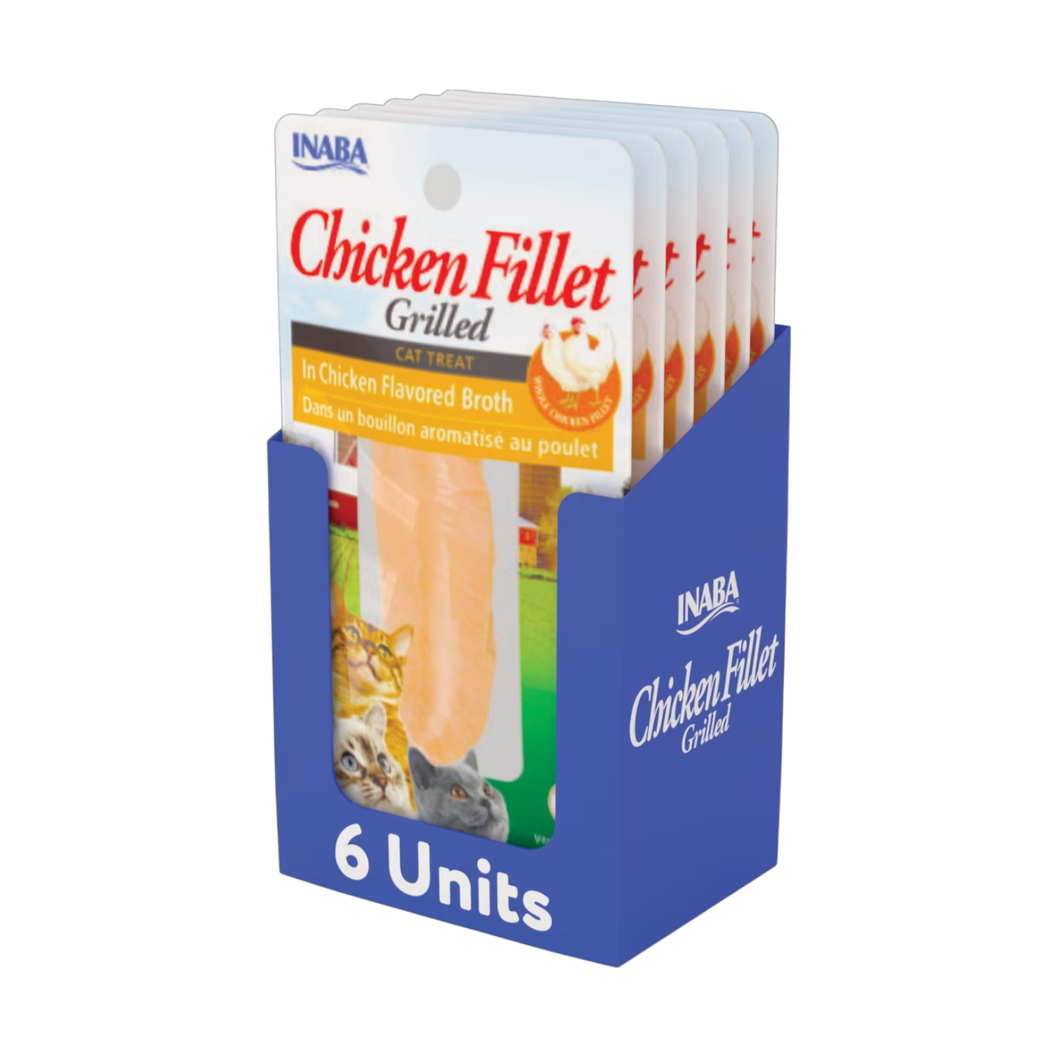 INABA Grilled Chicken Fillet in Chicken Flavored Broth 15g x 6 Packs | إينابا جريلد تشيكن فيليه إن تشيكن فليفر بروث ١٥غ × ٦ باكس