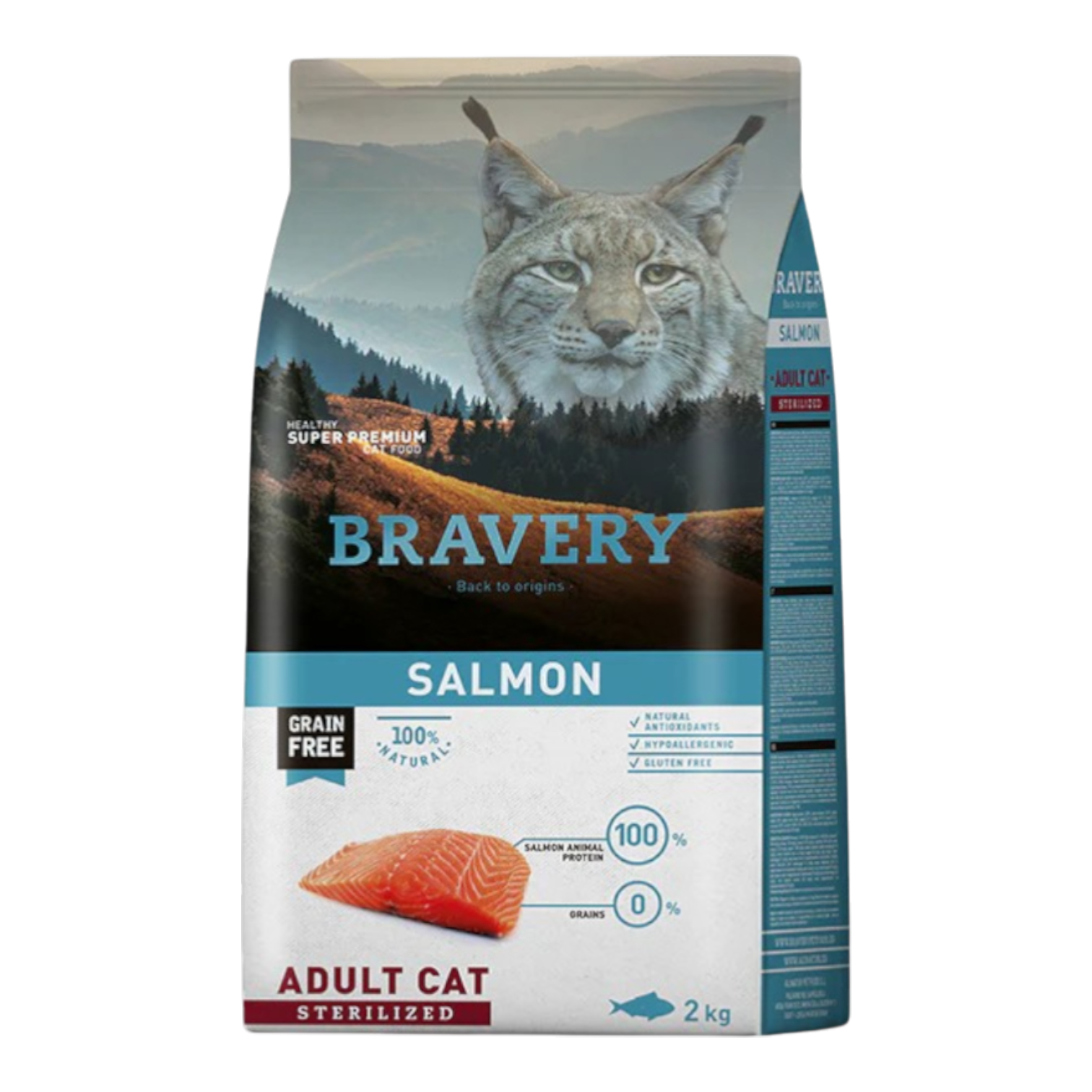 Bravery Salmon Adult Cat Sterilized 2 Kg | بريفري سالمون أدلت كات ستيرلايزد ٢ كغ