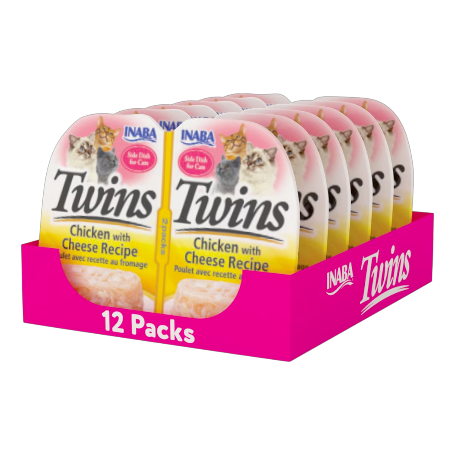 INABA Cat Twins Chicken with Cheese Recipe (35g x 2 Pcs) x 6 Packs | إينابا كات توينز تشيكن ويذ تشيز ريسيب (٣٥غ × ٢ بييسز) × ٦ باكس