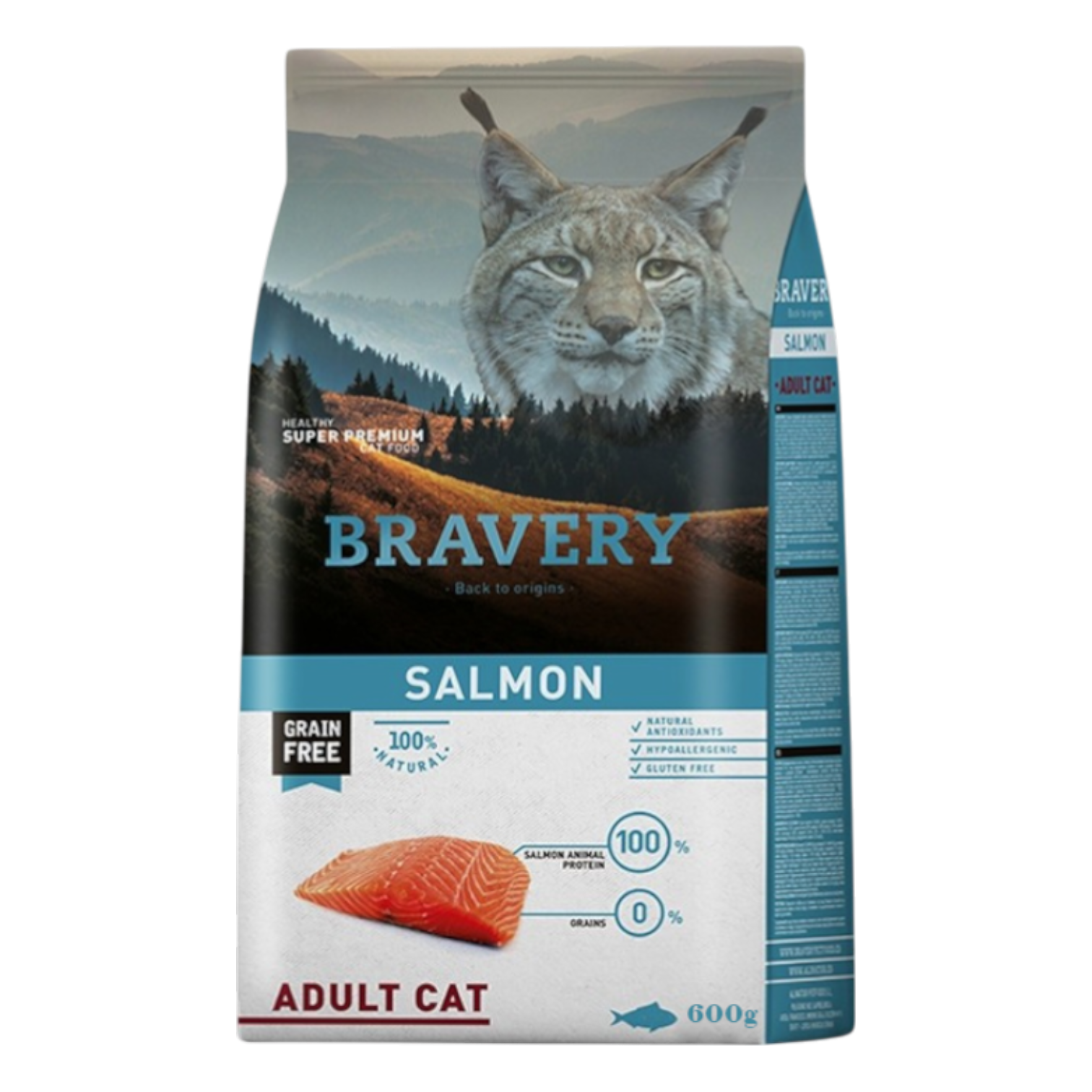 Bravery Salmon Adult Cat 600gm | بريفري سالمون أدلت كات ٦٠٠غ